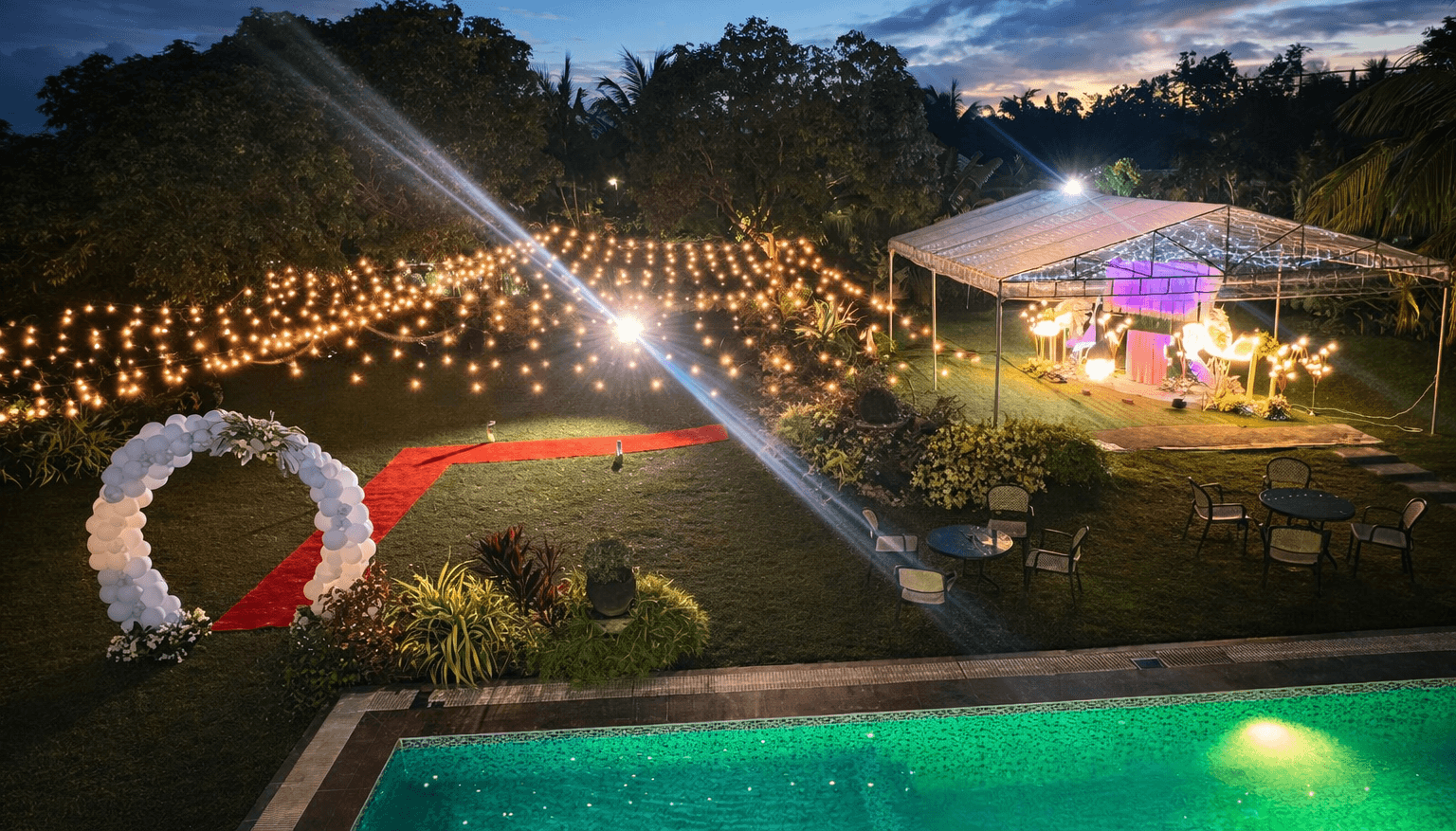 Garden and pool